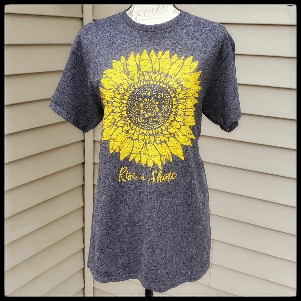 Mandala Sunflower 'Rise & Shine' Tee, 🌻 New!